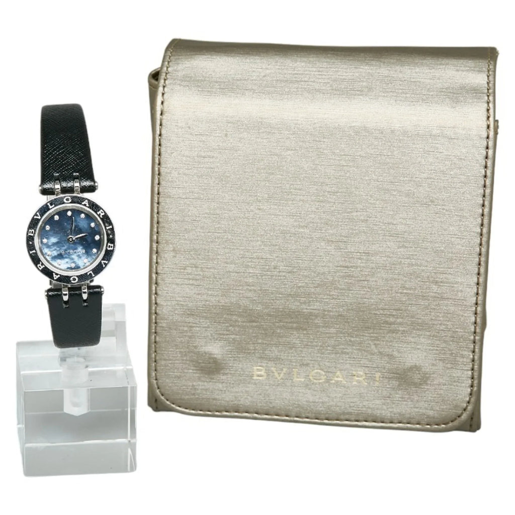 BVLGARI Bvlgari Quartz Watch Diamond Shell Zero Dial Steel BZ23S One Pre-Owned Stainless Ladies B (Good) Navy