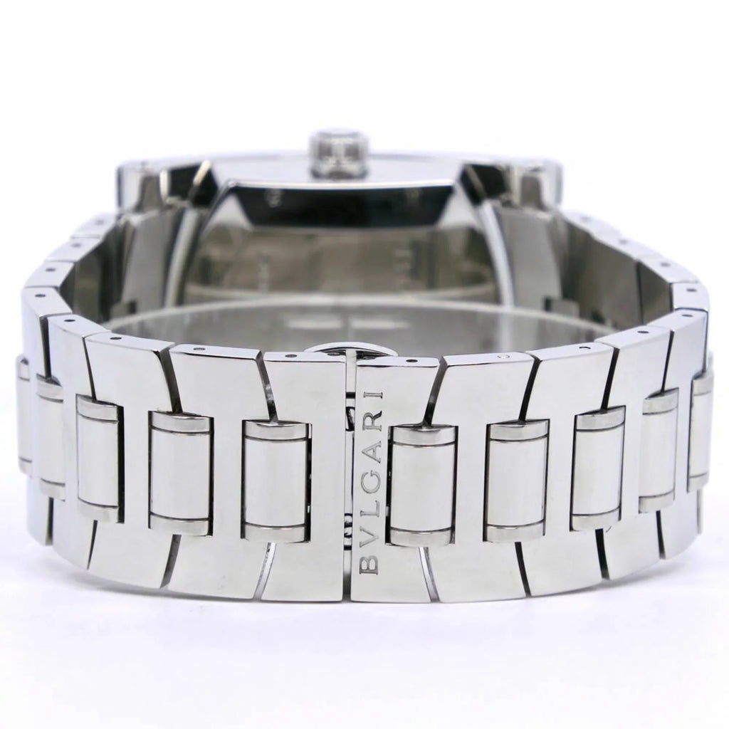 Men's AA48S Silver Stainless Bvlgari Automatic (Good) Dial Steel Ashoma Watch Pre-Owned Navy