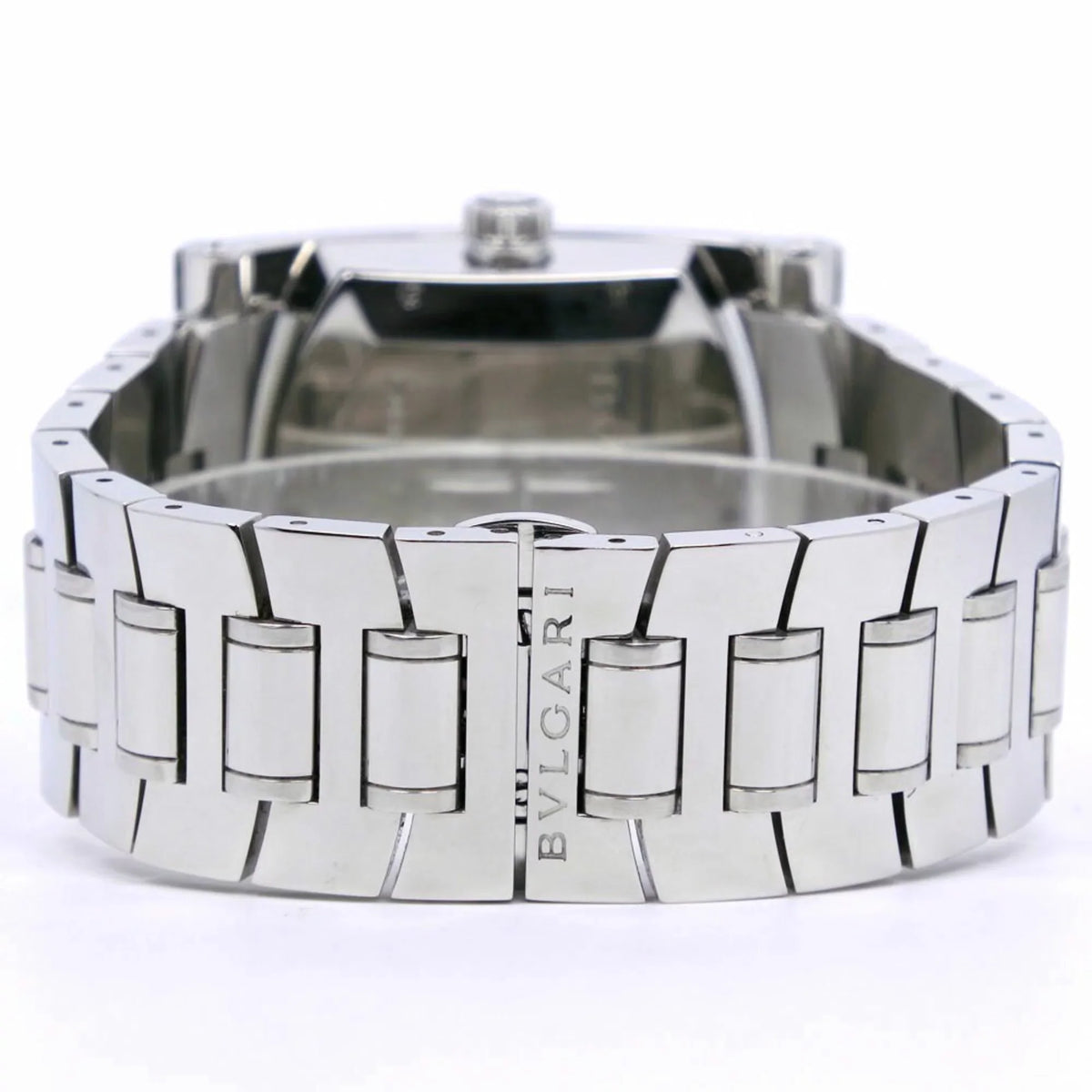 Men's AA48S Silver Stainless Bvlgari Automatic (Good) Dial Steel Ashoma Watch Pre-Owned Navy