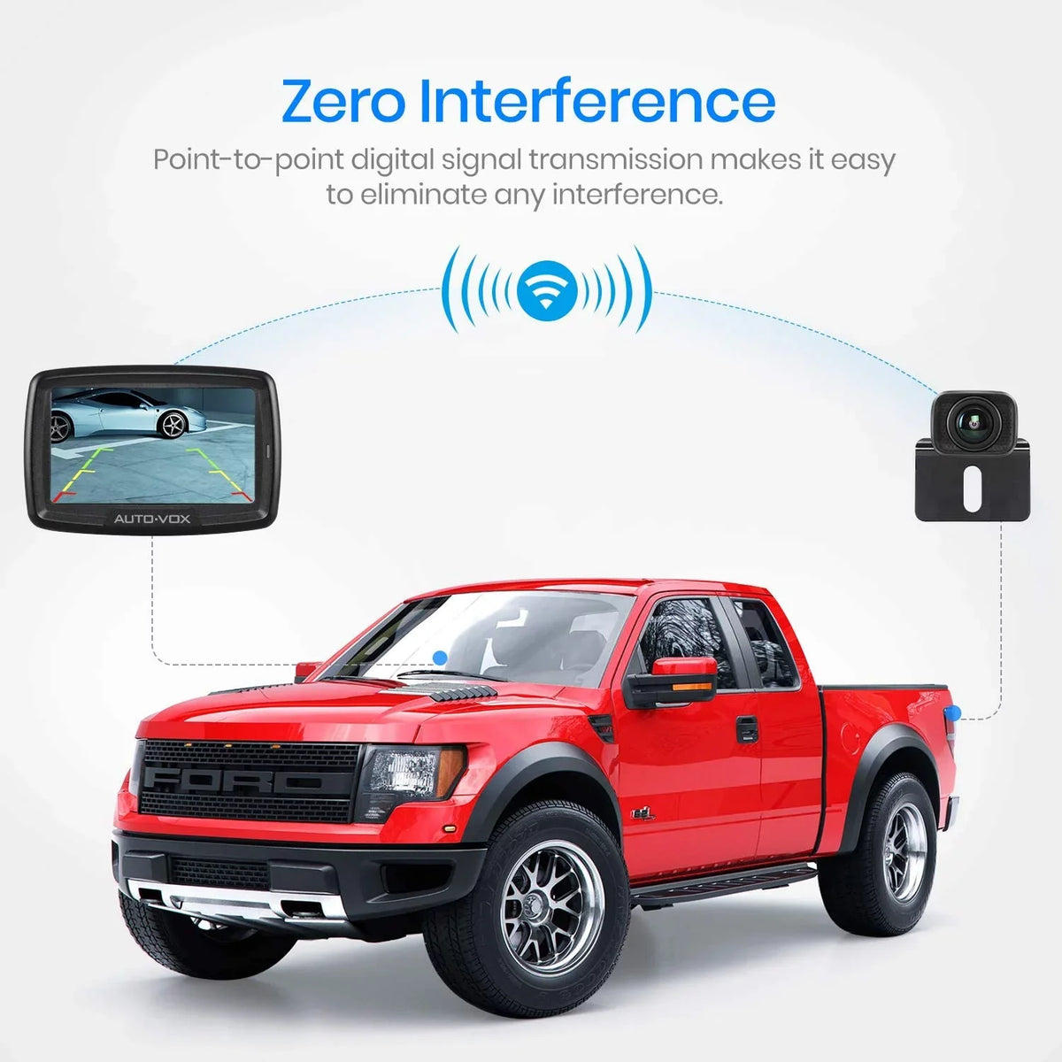for Camera Camera Reversing Trucks, Rear Wireless Backup Camera Waterproof Wireless for BackUp Digital System Installation, Trailer Easy Vehicle View Camera