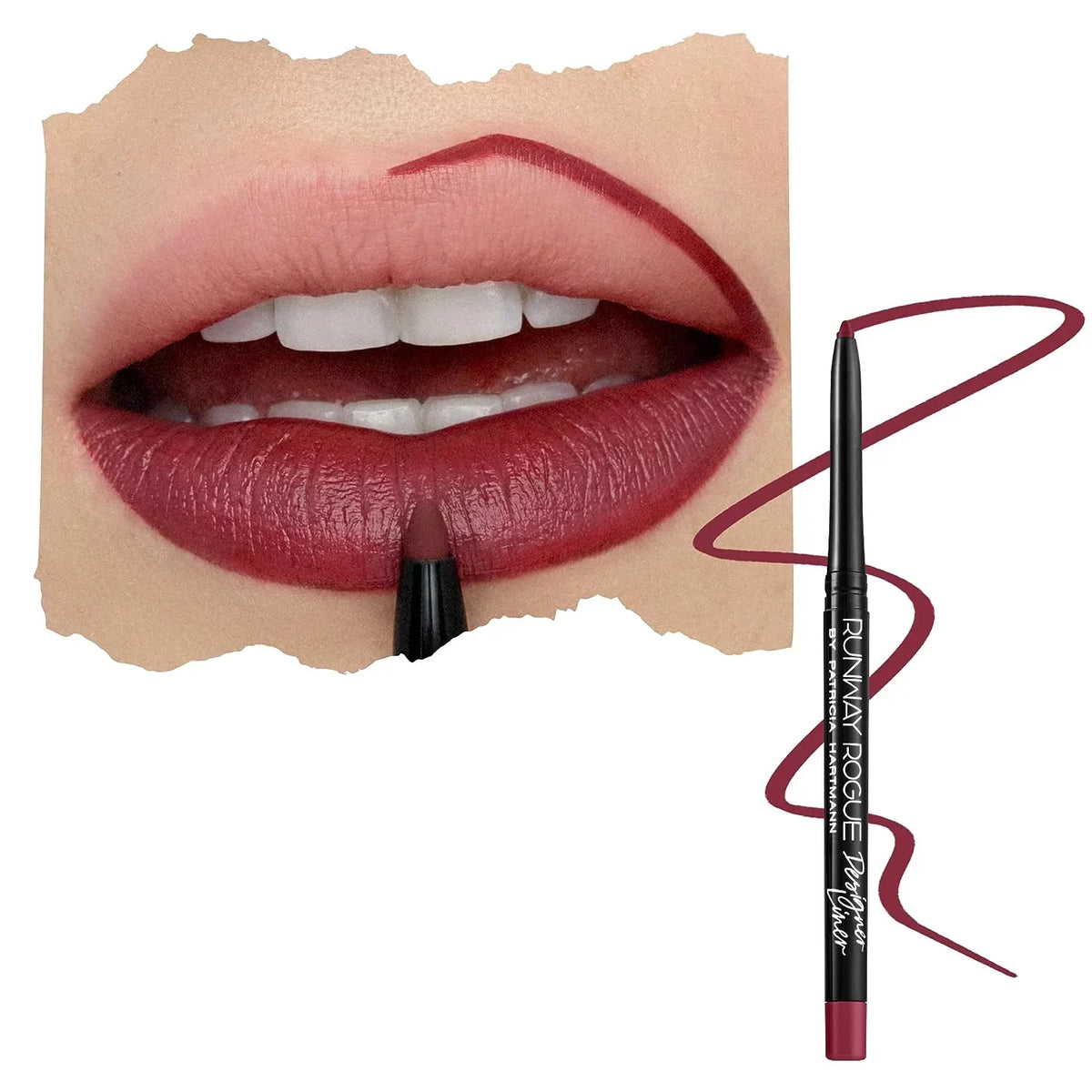 Designer Lip Get Liner Runway Liner Lip Rogue Sharpener, Matte Pencil, and the Garnet-Maroon Look