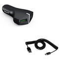 S10e A10e Note for A9 2-Port 10 Cable 9.7 36W Plus S8+ Fast Coiled S8, USB S9 active 8 Plus S3 A50 S10 Type-C Plus, Tab Car Charger 9 USB Galaxy XP3 Sonim M1Y A20 w - 5G XP8
