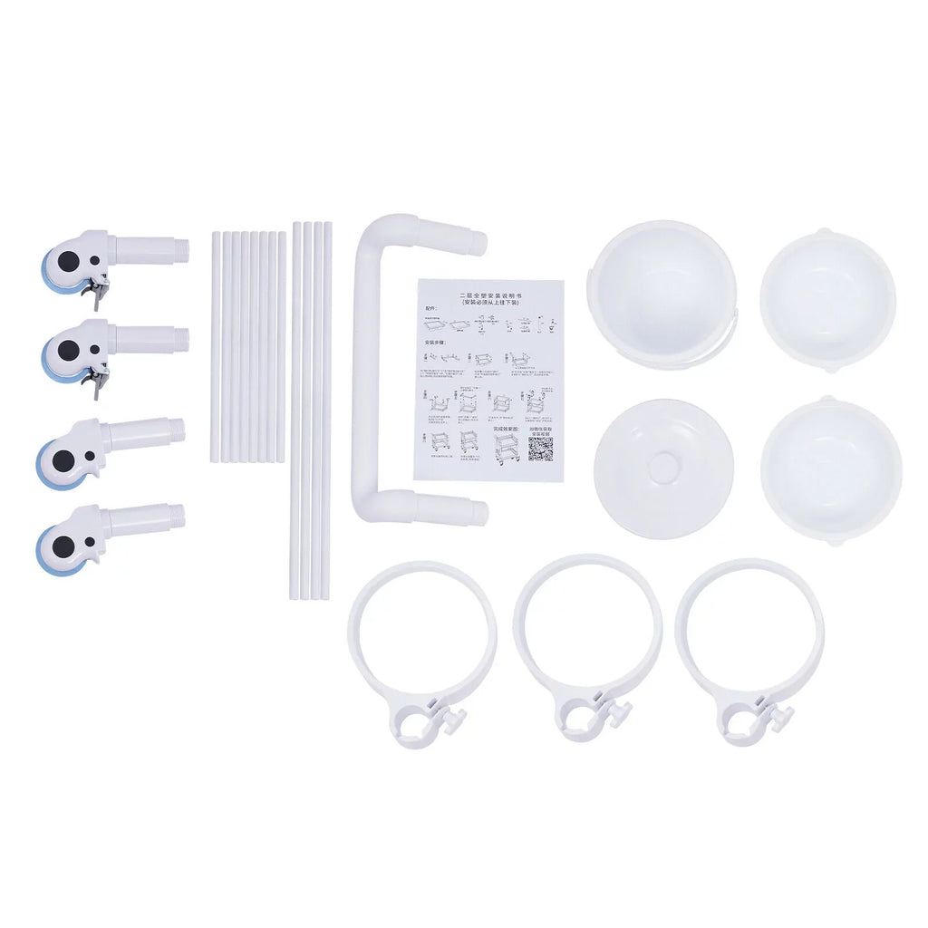 Clinic Rolling Dental with Heavy Trolley Medical Spacious Hospital Miumaeov Utility Duty for 360°Rotate Salon Cart Dirt Tier Trolley 2 Drawers Beauty Buckets Medical Wheels