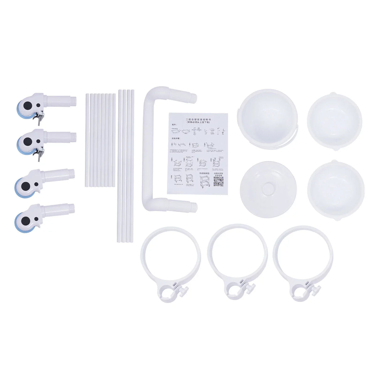 Clinic Rolling Dental with Heavy Trolley Medical Spacious Hospital Miumaeov Utility Duty for 360°Rotate Salon Cart Dirt Tier Trolley 2 Drawers Beauty Buckets Medical Wheels