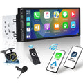 Car USB,with Podofo Bluetooth Receiver Link Mic&Backup 6.86'' HD Camera Stereo Wireless Player Single Din 1 Android Car Touchscreen Radio Carplay Mirror Multimedia Audio FM Auto MP5