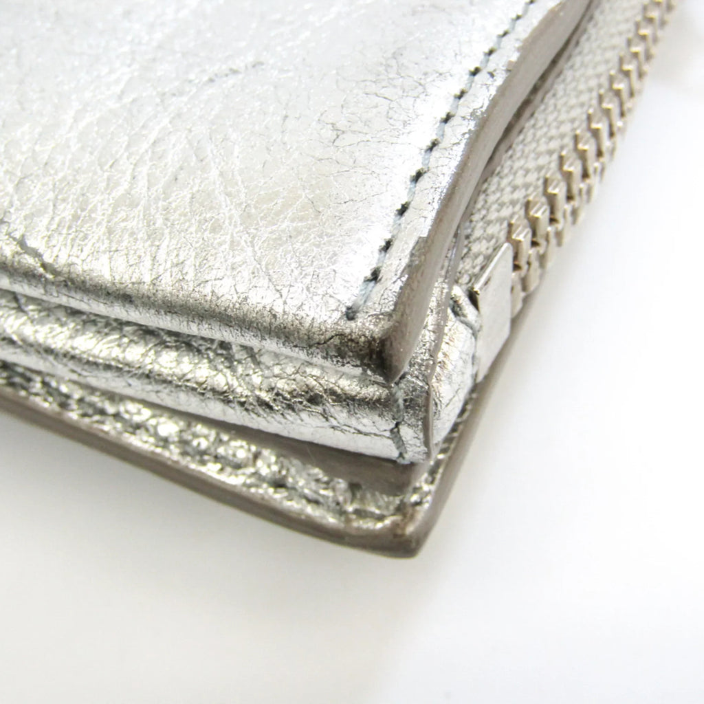 Shoulder XS Paper (Good) Pre-Owned Silver Balenciaga 398815 Leather Triple Bag Women's