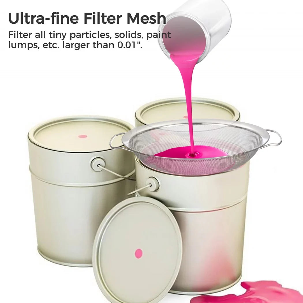 Impurity Gallon Tiny Buckets, Ink, 250μm Fine Filters 11.4” Paint Filters Ultra Paint Strainers, 2PCS for Mesh for Stainless Steel Paint Seeds Strainer Latex, 5 Meshes, Honey, Paint,