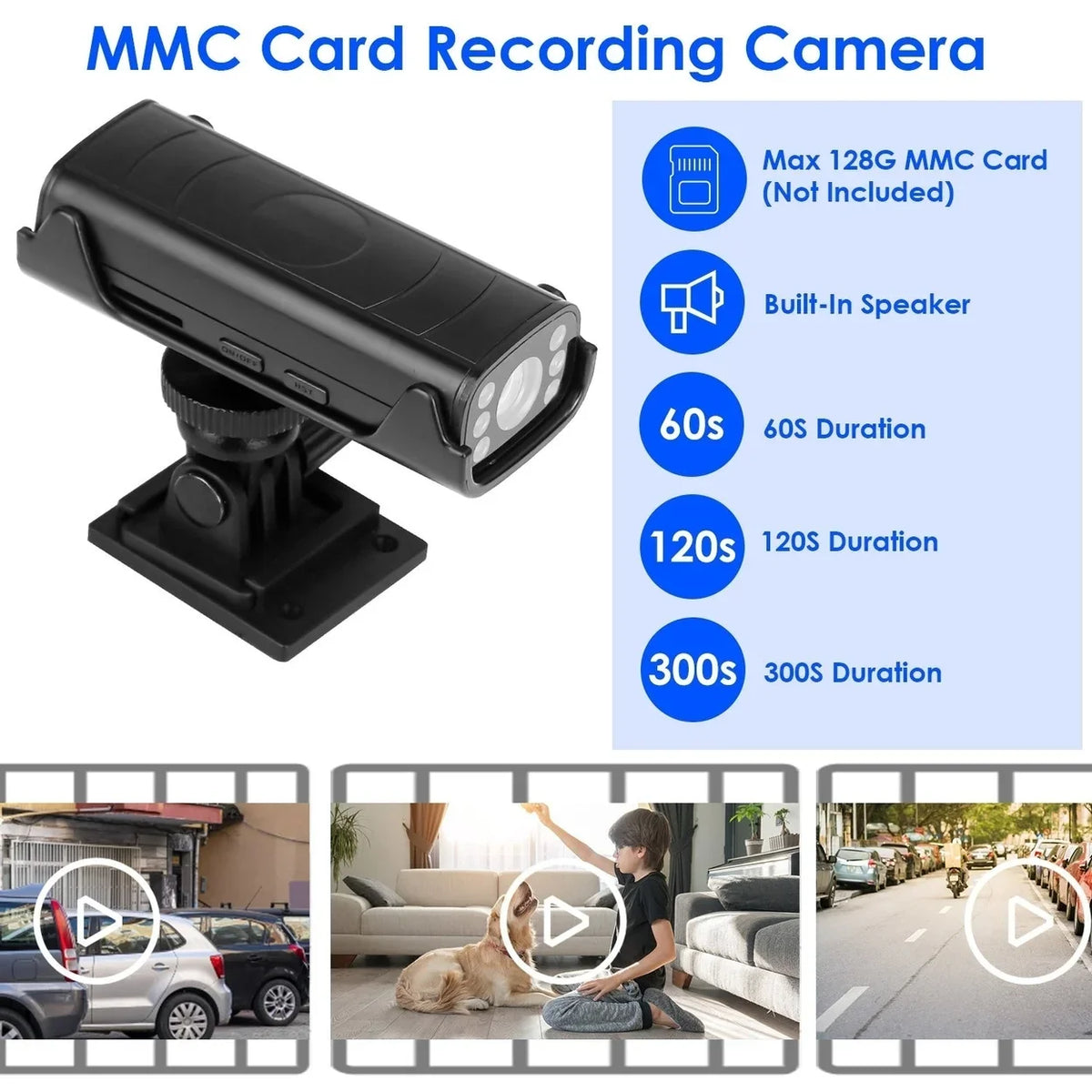 Flexible Rechargeable Adhesive Vision Vehicle Camera Wireless Hitch Camera Reverse with Camera Base Guide Backup Night
