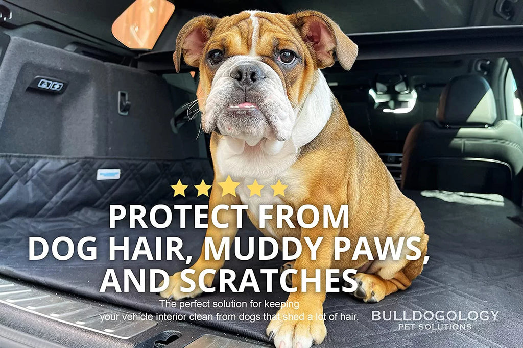 (X-Large, - Dog Dogs Bulldogology Cover Cargo Cars - SUV Waterproof Liner Hair, Pet Paws, Seat SUVs Vans Nonslip Cargo Scratches Trunk for for Muddy Protector Cover Grey) Duty Heavy Cover - Dog Car