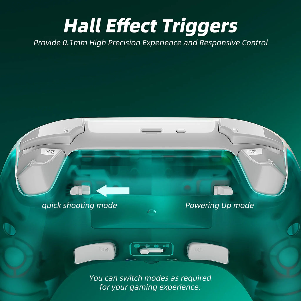 Joysticks Controller & Nintendo Switch and with Super Upgraded Triggers Mario Disc Pro Switch/PC/IOS/Android/Steam Green for Game Hall Odyssey Effect
