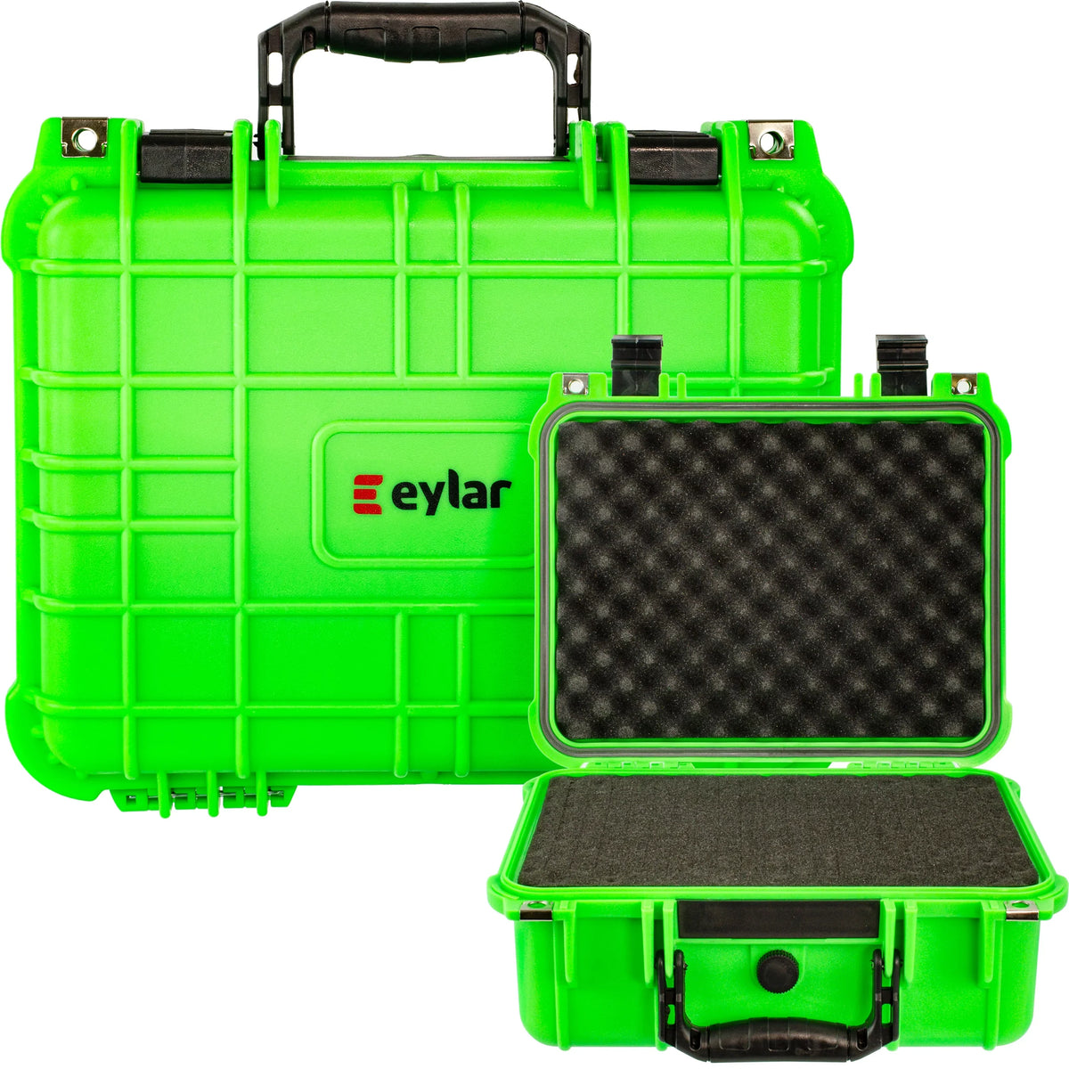 and Green Case Neon Camera Waterproof inch with Foam Hard 13.37 Gear Eylar