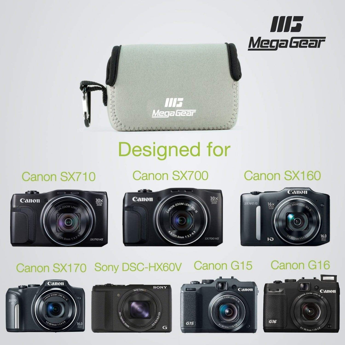 HS, DSC-HX50V, HS, G15, DSC-HX60V, HS, Case PowerShot SX170 G16, SX720 Canon IS, SX160 Canon Camera SX700 SX710 Neoprene IS MegaGear