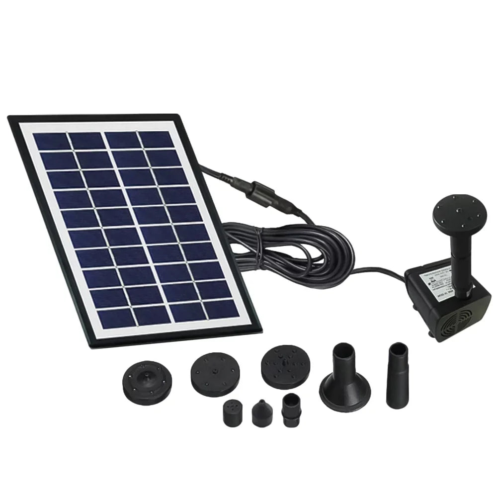 Solar Miniature Floating Fountain 2W Aerobic Pond Fish (Black) for Fountain Fountain Set Landscape Pond Pond Garden Gongxipen Garden Pool Pool liquid 1 exterior Fountain
