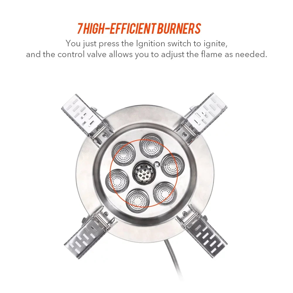 Traveling Camping Stove, Hiking Stove, Stove, core Foldable Seven Fishing 18000W Gas High Windproof Backpacking
