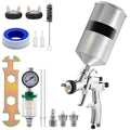 SKYSHALO Spray Gun, Steel Gravity Spray 1.8mm Nozzles, Auto 1.3mm Feed with Gun & Cup 1000cc 1.4mm Stainless Paint, Touch-Up Coat High Primer, Automotive for Clear/Top HVLP Performance Aluminum