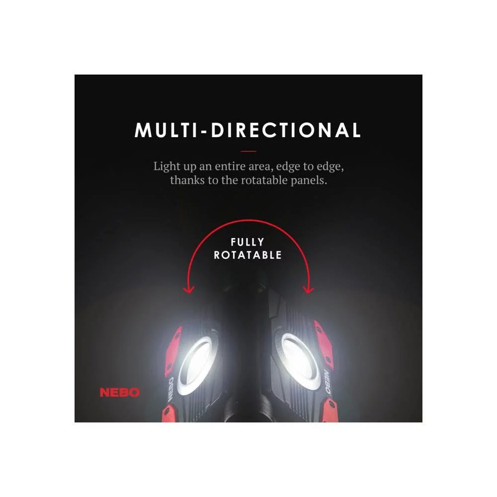 2,000 Work Black Omni LED Lumen NEBO COB Rechargeable Handheld Light