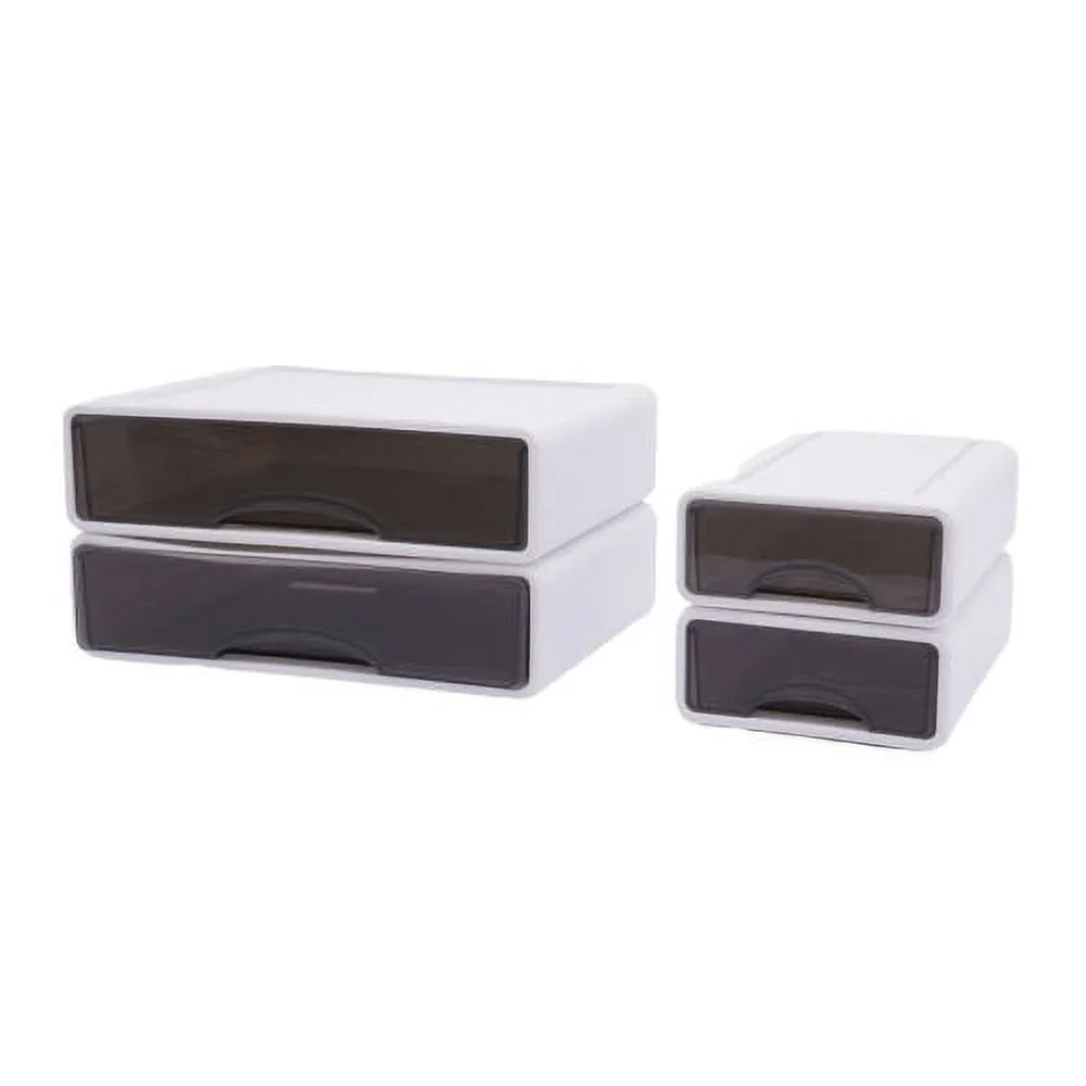 Desk Stackable 4*Drawer With Large Box Storage Neat Container Organizer Storage