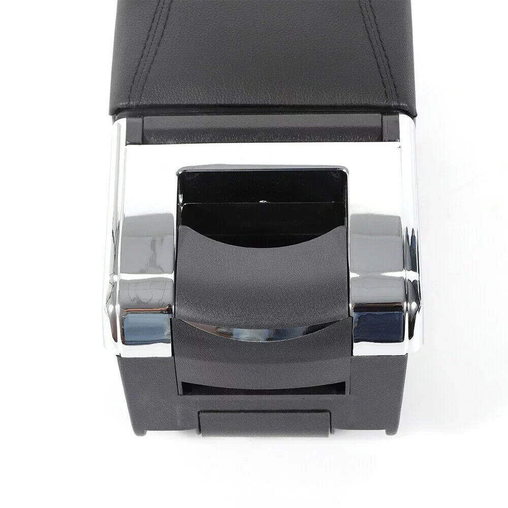 YIYIBYUS Tiida Rotatable Car for Versa Container Central Center Case Storage Black Box 2007-2011 Leather Armrest Console Nissan