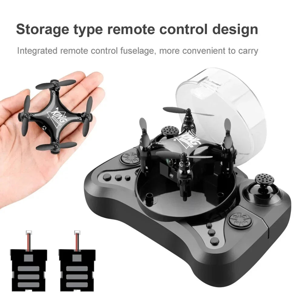 2pcs Foldable Click Mini Beginners With Drones Kids,RC Gift Landing for Aircraft Suitable for Camera Quadcopter K01 HD One Drone and and Toys Take-off Batteries,Headless RC
