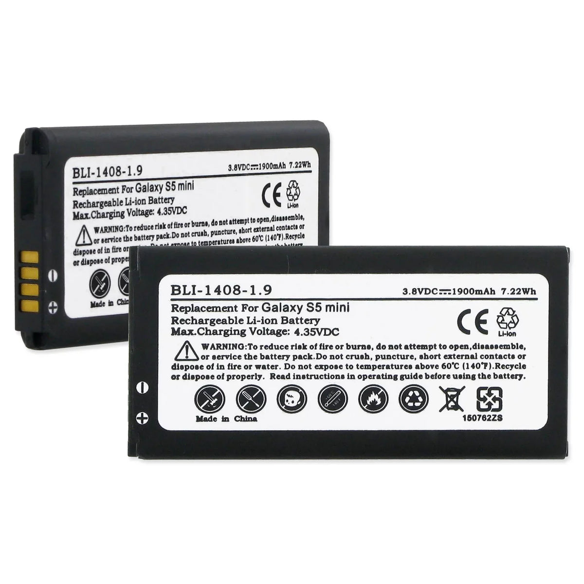 LI-ION GALAXY Battery EB-BG800BBE BATT MINI 3.8V Cellular 1.9Ah S5 W/NFC