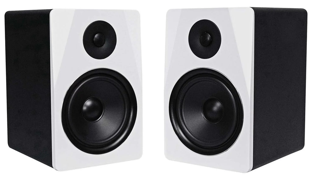 Black 8" APM8W Premium Monitor Rockville Stands USB Speakers+28" Studio (2)