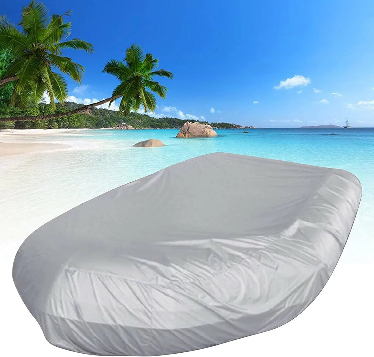 Type for Waterproof and Marine Inflatable Grade Boat Hull Cover Speed V-Shaped Heavy-Duty Boat Bass Boat Polyester Professional Boat Fishing UV-Resistant Miumaeov