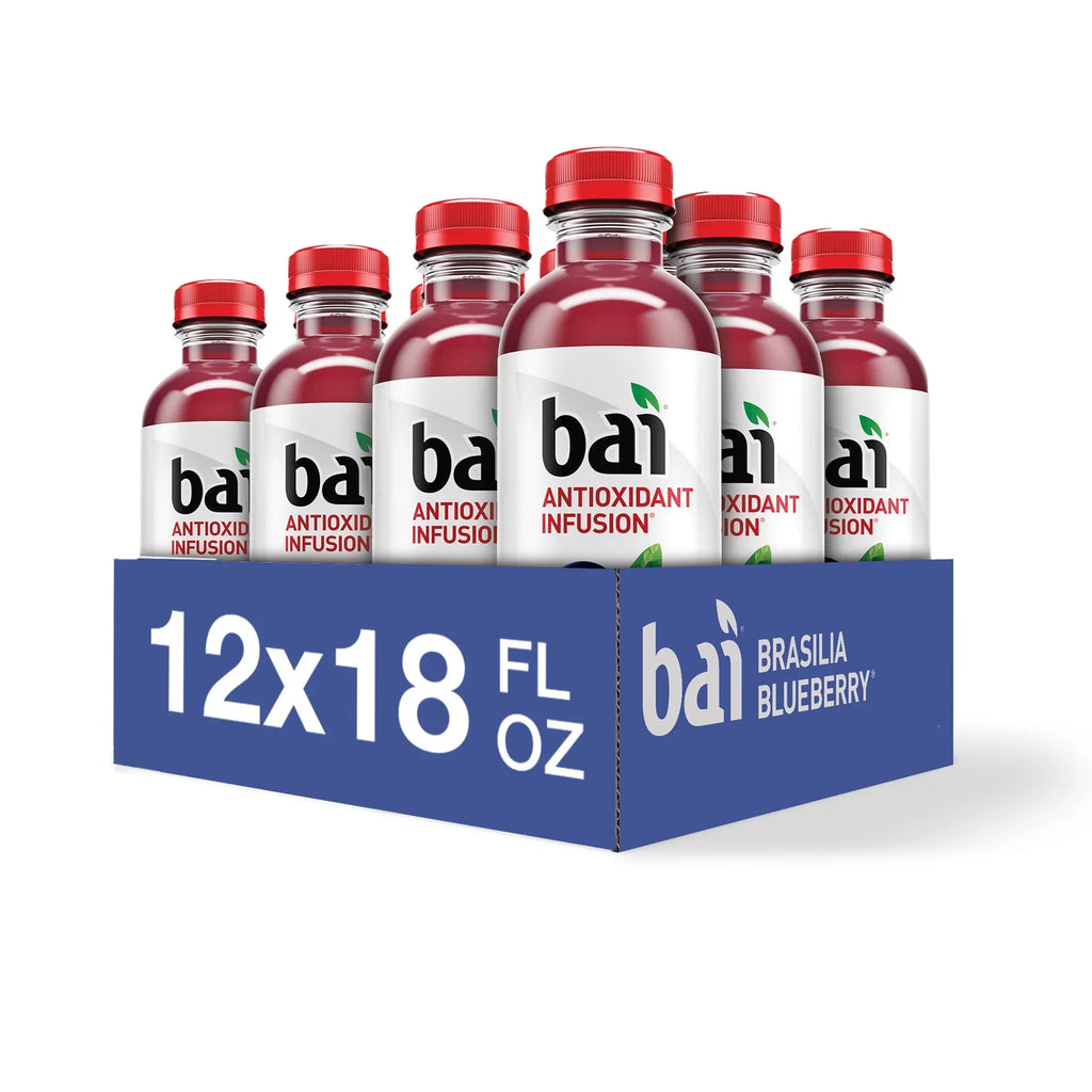 18 Drink, Brasilia Blueberry, Fl Gluten-Free, Bottles Bai Infused Pack 12 Antioxidant Oz,