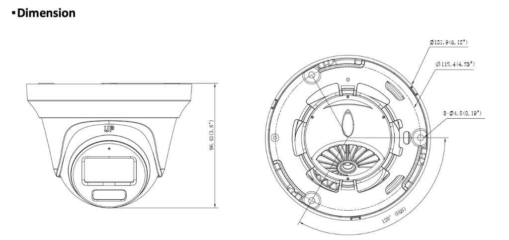 Full 247 LTS HD-TVI LTCMHT1782W-28CF 2.8mm Camera Color LED Turret 8MP/4K 131ft WDR CMHT1782W-28CF