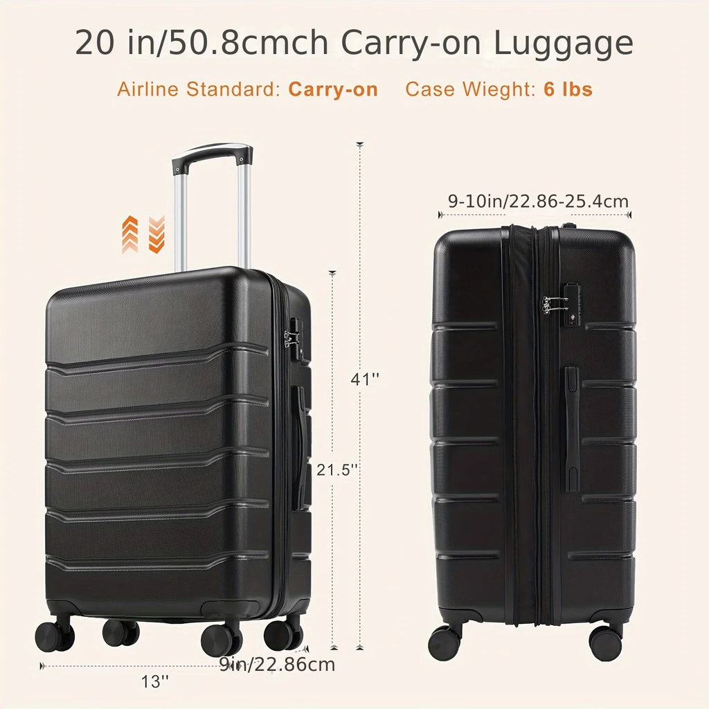 Carry-On Secure Spinner Trolley TSA Double Lock, Case Wheels Convenient – Jetsetters Durable for Lightweight – & Suitcase Travel
