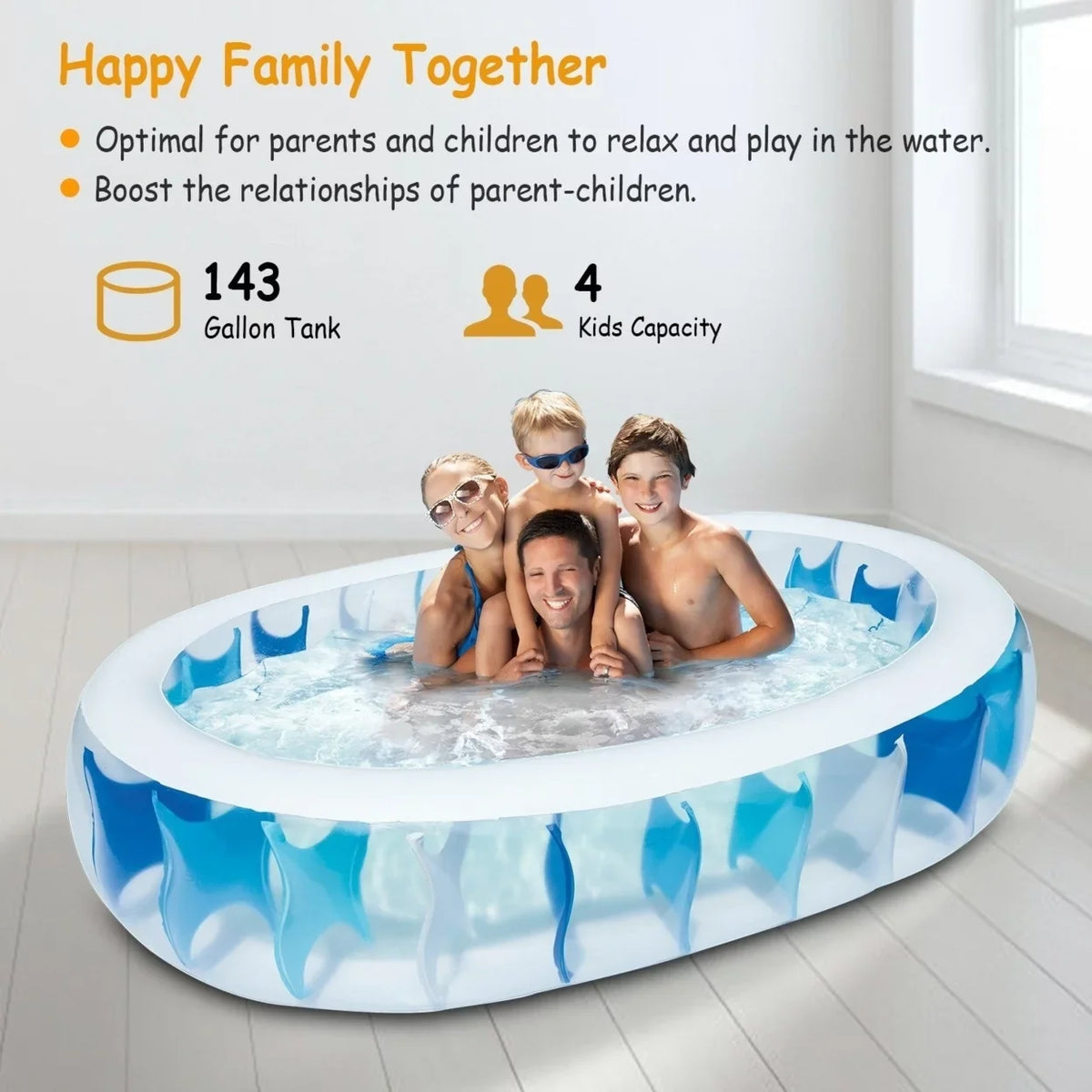 Inflatable Kids Swim For Foldable Center Ball 906020In Pool Swimming Pool Pool Blow Family Up