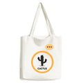 Bag Shoulder Tote Succulents Expression Outline Sack Cactus Green Canvas