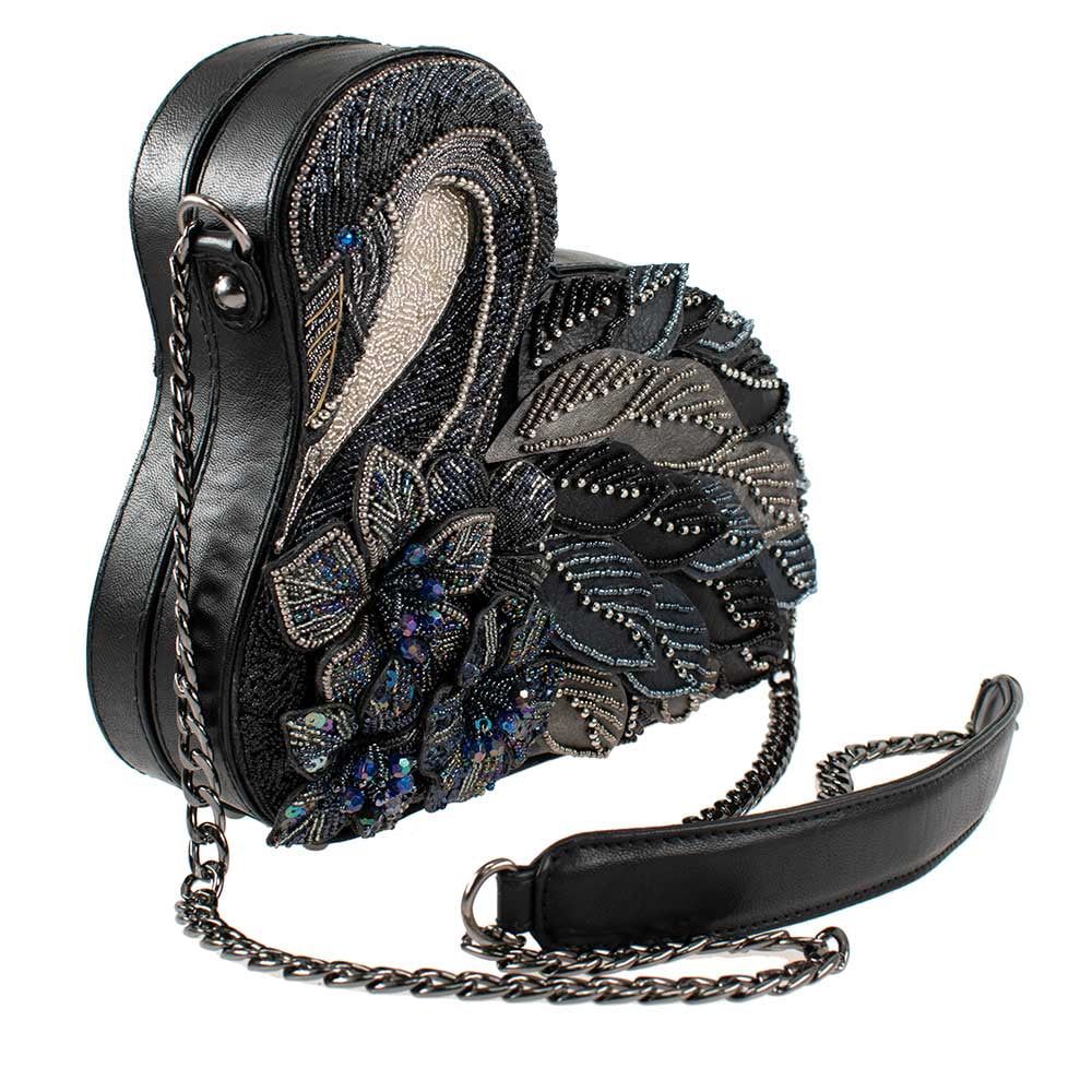 Swanky New Swan Crossbody Swan Frances Mary Handbag Swanky Black