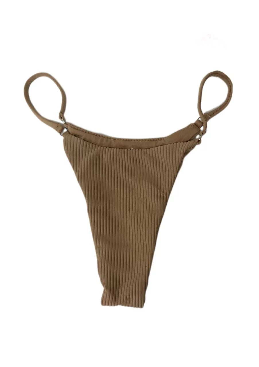 Swim Frankies Bottom, Women's Thong S Ribbed Sara Nude,