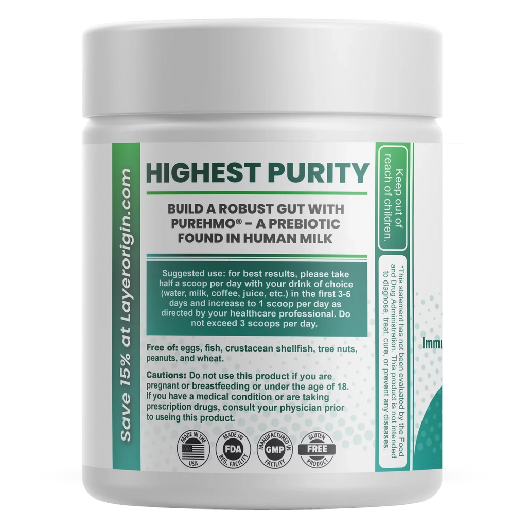 Powder - 1950 - PureHMO Servings 2'-Fucosyllactose mg - Human 45 Bioidentical Milk Oligosaccharide