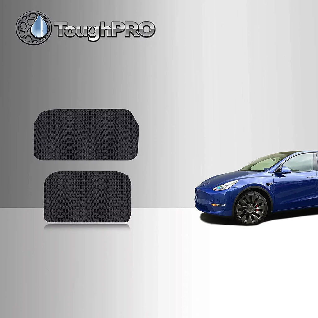 Not with Compatible Accessories Accessories Heavy Front - Trunk - Mat Included) All climate Tesla Model Y TOUGHPRO - (Back Storage Duty Mat Mat 2021 Trunk +
