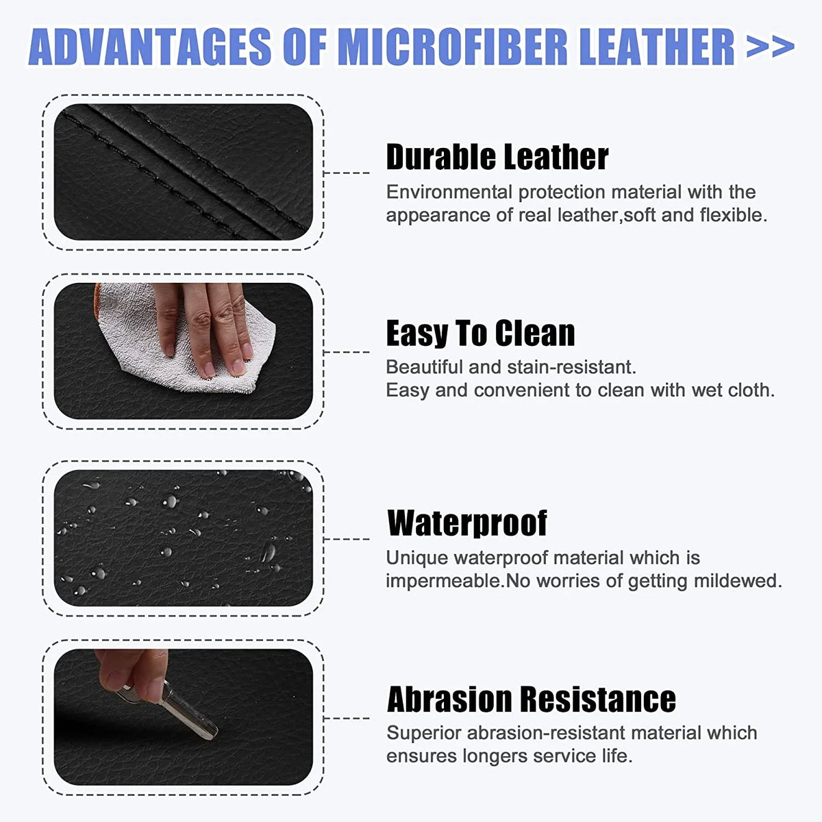 Leather Lid Microfiber Seat Black X Protector Armrest Cover Lid Console MDX Armrest Car Not Box Center AUTOHAUX Acura Pair Replacement 2007-2013 Included for