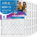 13 AIRX 12x18x1 USA Air 6 Filter Electrostatic 2200 Pack Comparable - Air FILTERS CLEAN 12x18x1 & Pleated to by Premium Made FPR 9 Filters AIR. Conditioner Furnace WICKED 1500 HVAC MERV MPR Filter AC