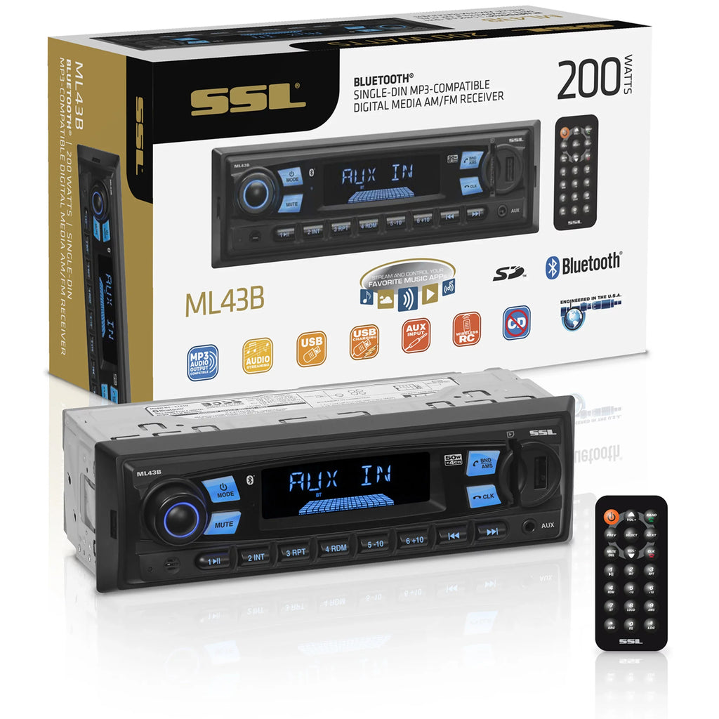 Storm Bluetooth, CD, USB, Car Laboratories AM/FM SD, No ML43B Sound Stereo,