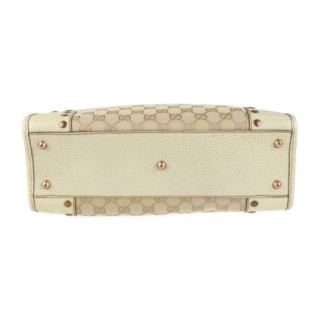leather 124261 Pre-Owned ivory GG beige tote canvas (Good) bag