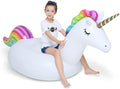 On Rideable with Adults Pool Unicorn Swimming Big Summer Kids Pool Lounge Ride Floatie Fast Toys Beach Blow Decorations Up Party Valves Raft Large Inflatable Float