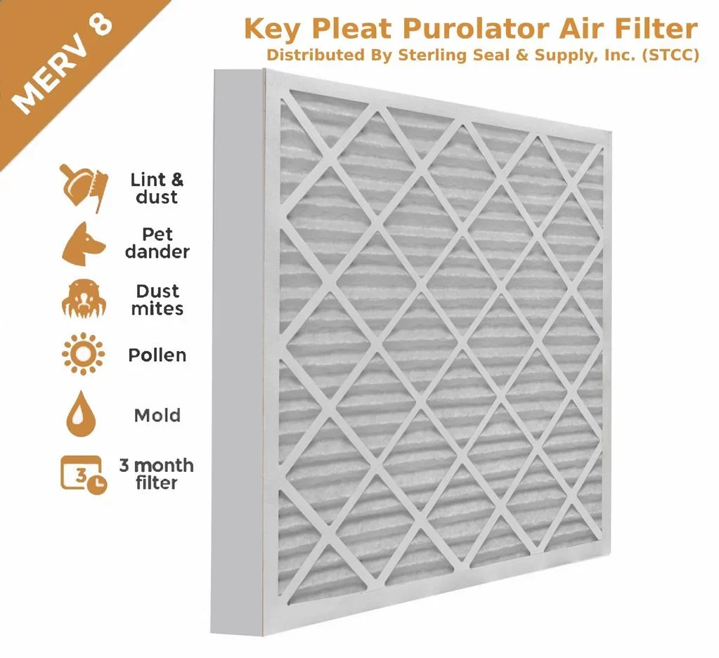 (6 8 Air MERV Key Purolator Pack) - Filter 14x25x2 Pleat