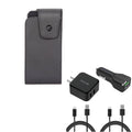 Leather w Jade Bundle Blackberry Alcatel Liquid Car Charger USB Home (Two) ASUS 4-in-1 Adaptive Motion 4 Primo Black Z2D - Idol - Cable Phone Pro 6ft 4S 5z Acer Fast ZenFone - for Case Long