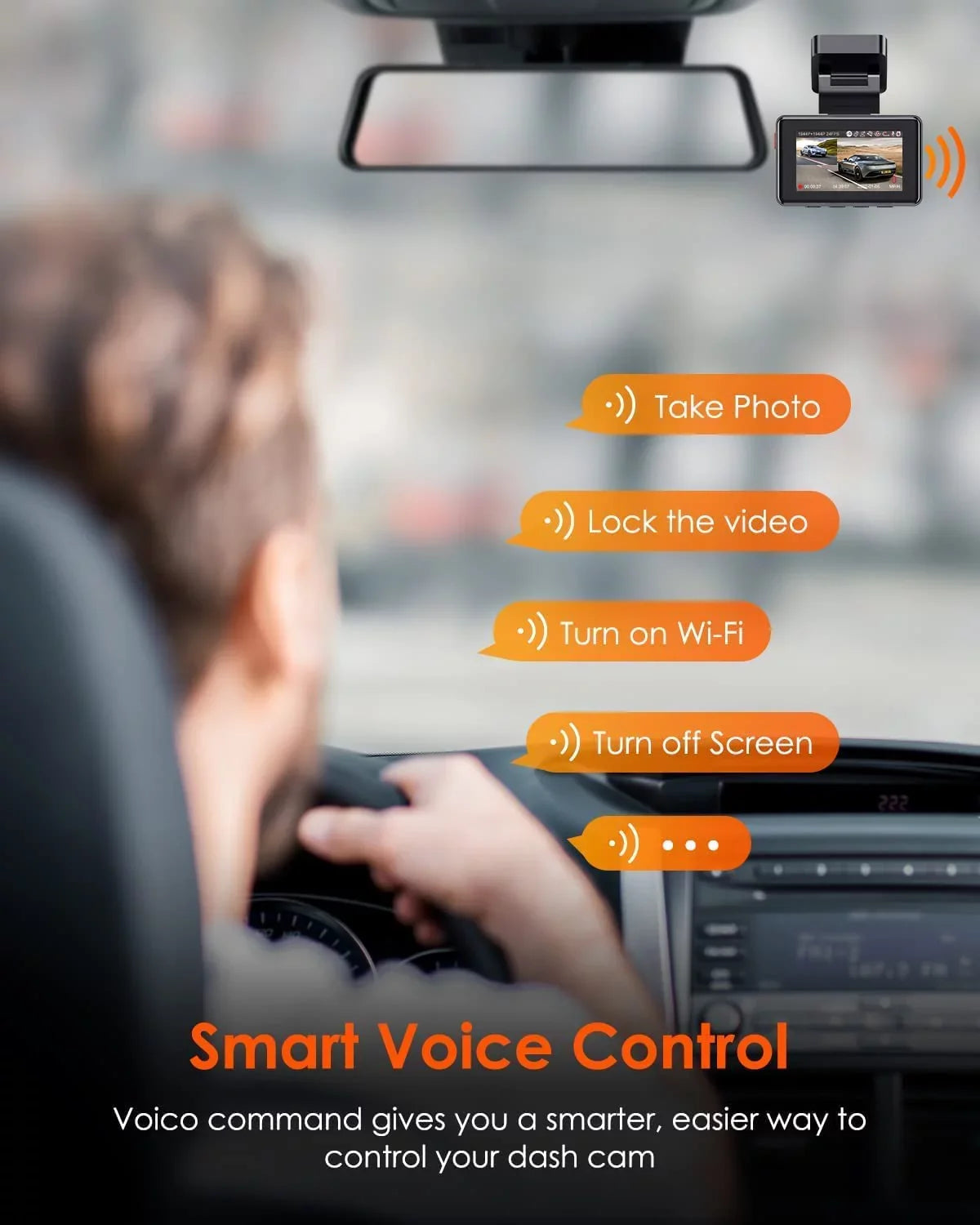 512GB GPS 1944P+1944P Control, Camera, Dash Cam Voice 2.5K Front E2 Motion Buffered with Vision, Detection, Car & Parking Night Mode, WiFi, 5G Dual Rear Capacitor, and Enhanced 24hrs Vantrue Support