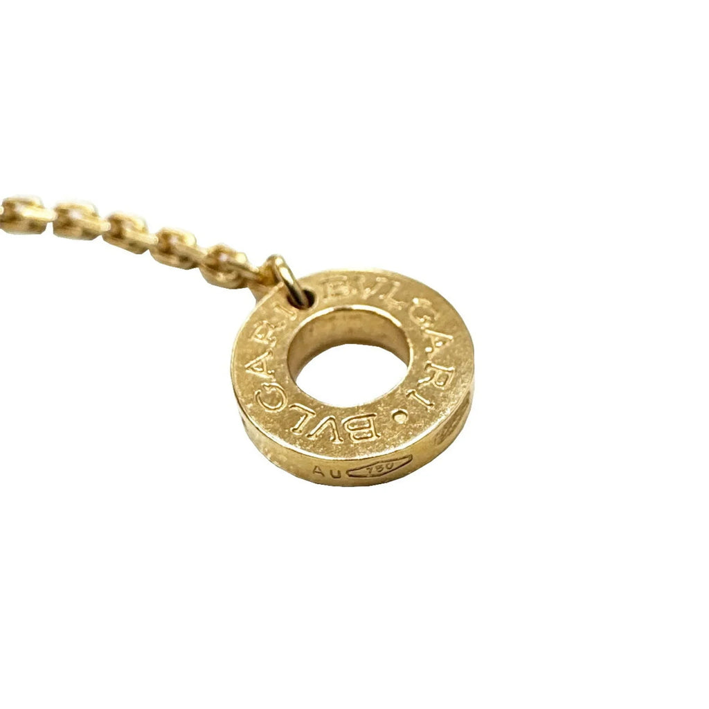 Pendant BVLGARI K18PG Dream Gold (Good) Diva Ladies Pink Bvlgari Necklace Pre-Owned 7.3g Malachite D0.28ct Diamond