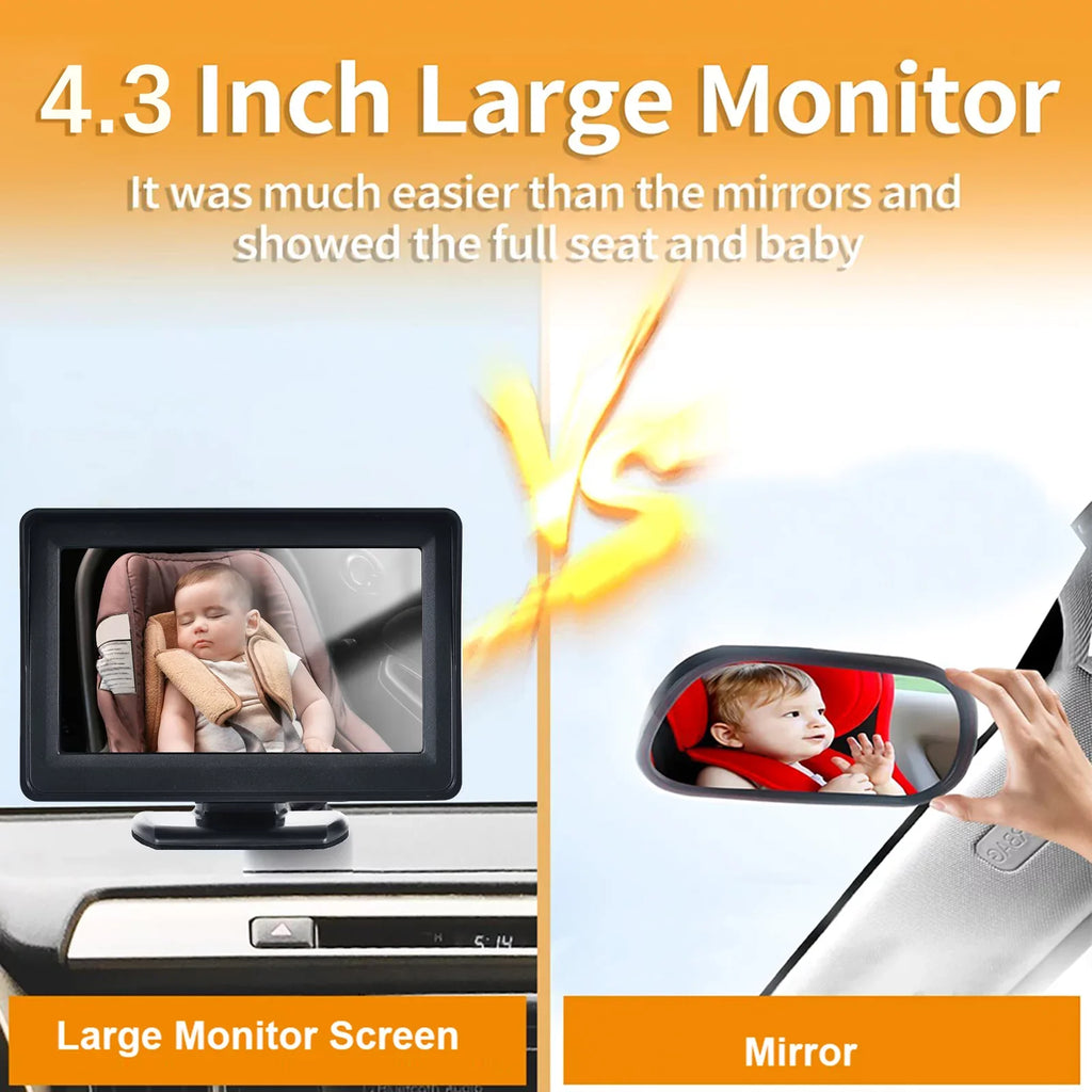 Monitor Easy Car Car Baby 150° 1080P Pristin Mirror Baby Baby Car Mirror Invigilator,Inch Vision View View Monitor Seat car Mirror Baby Wide Car Car Seat Rear Baby Seat Monitor Camera Camera Baby