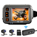 Recording card Full After Motorcycle Wide Motorbike With HD Walmeck Camera ,120° Dual Dash 1080p Monitoring, storage Angle,Parking Cam,WiFi Vision Timed 32G Night Body Waterproof Flameout