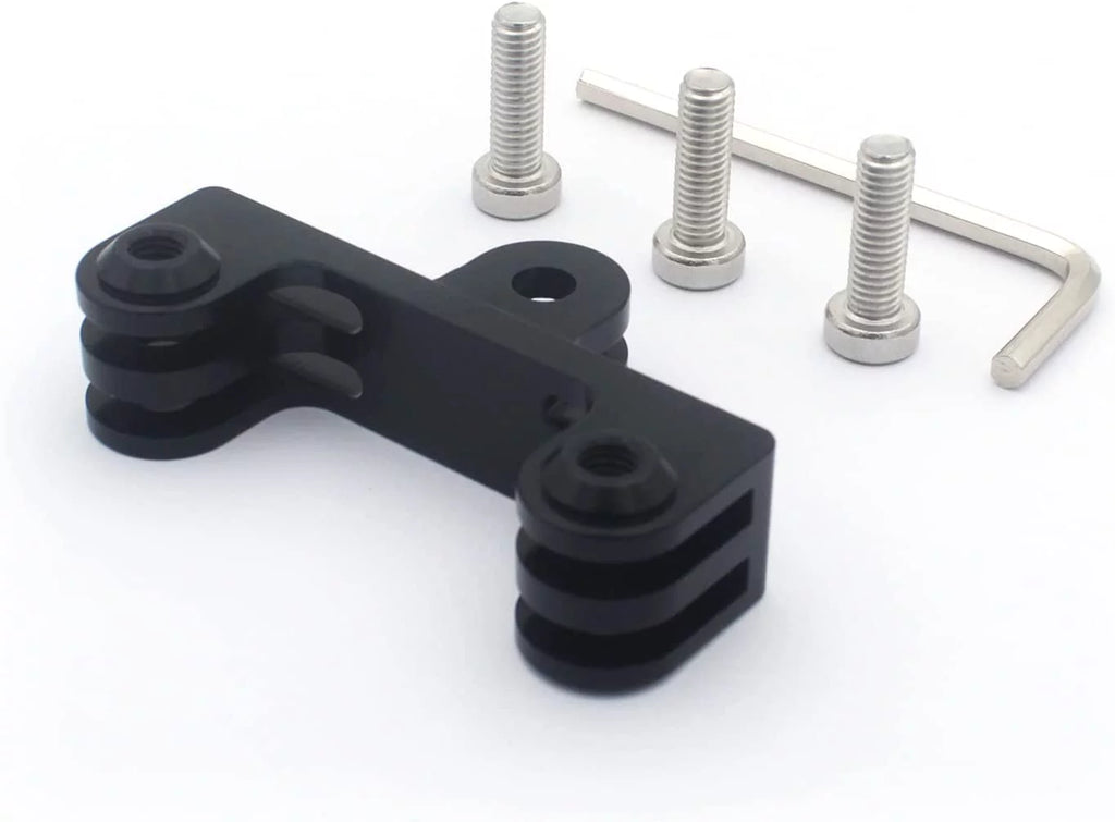 Aluminum Adapter Mount Black,Hero Osmo GoPro Twin 3+,DJI Action,AKASO/Campark/YI Hero 10/9/8/7/(2018)/6/5/4 for Dual