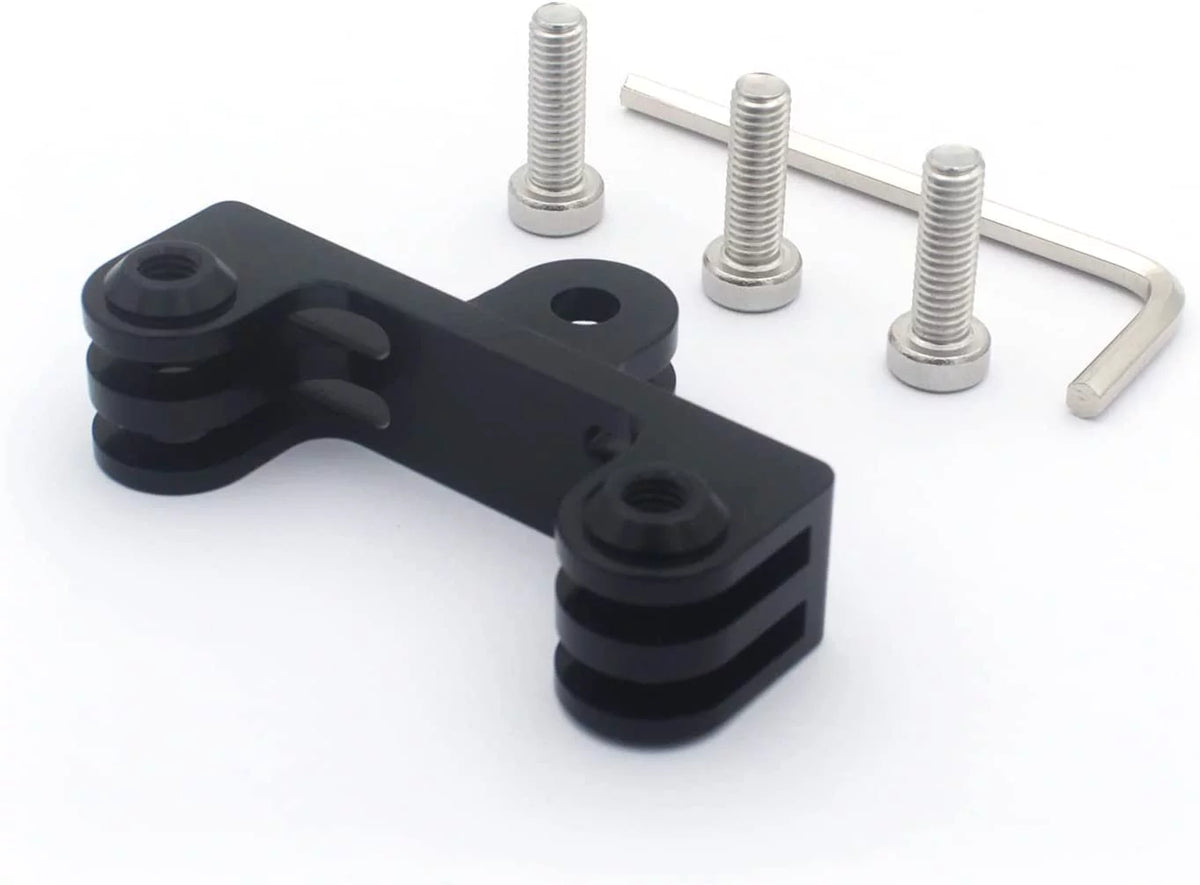 Aluminum Adapter Mount Black,Hero Osmo GoPro Twin 3+,DJI Action,AKASO/Campark/YI Hero 10/9/8/7/(2018)/6/5/4 for Dual