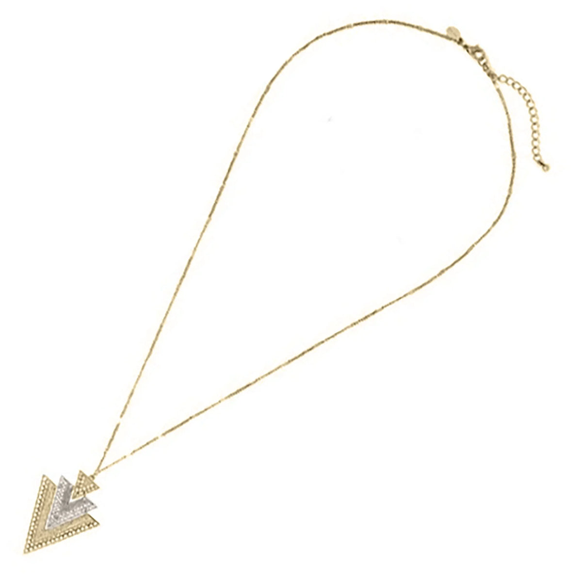 Blue Triangle Inc Teens Necklace for Pendant Layered Metal Boutique Two Women, Mixed Tone Box