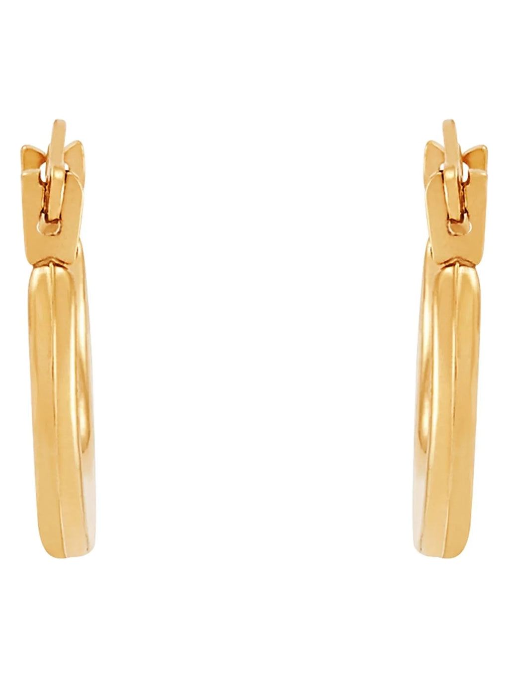 Yellow Jewelry Round Hoop 10K Plain Fine Earrings Gold Girls Hollow Brilliance